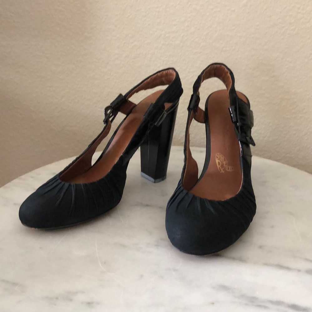 Modern Vintage Slingback Leather Patent Heel 8